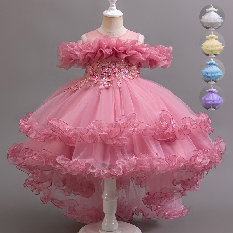 Baby Clothing Dresser - فتاة زهرة الأميرة الترتر طفل الزفاف