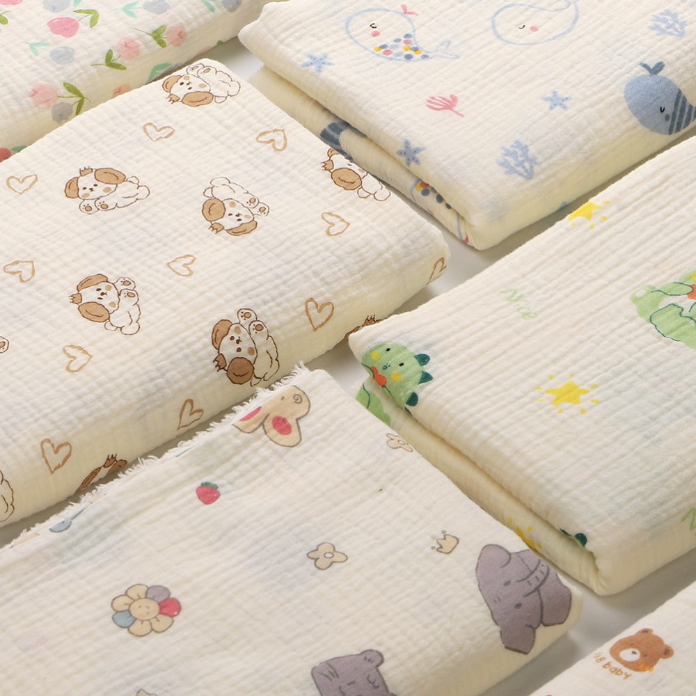 قماش كريب مطبوع من القطن مزدوج - مراجعة Baby Clothing Usa وسعره